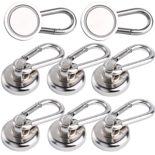 MIN CI 8 Stück Magnethaken Extra Stark, 25mm Neodym Magnete Große Magnetische Haken Magnete Stark 22KG Zugkraft Magnet mit Haken mit Öse Magnet Haken für Küche Badezimmer Schließfächer MIN CI 8 Stück Magnethaken Extra Stark, 25mm Neodym Magnete Große Magnetische Haken Magnete Stark 22KG Zugkraft Magnet mit Haken mit Öse Magnet Haken für Küche Badezimmer Schließfächer von MIN CI