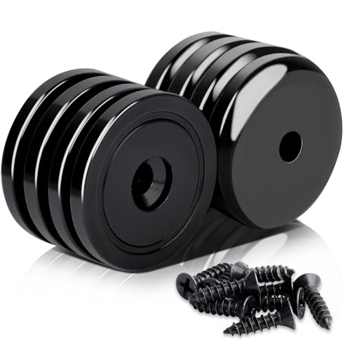 MIN CI 8Stück Neodym Magnete mit Loch, 45kg(100lbs) Magnete zum Schrauben 36mm Runder Neodym Magnete Extra Stark Flach Magnet mit Gewinde Groß Magnet zum Anschrauben von MIN CI