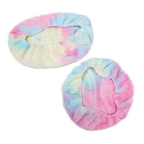 MINAOLULUS 1satz Plüsch Toilettendeckelbezug Set Weicher Staubdichter Waschbarer Toilettensitzbezug Buntem Tie-dye Design Geeignet Für Toiletten Einfache Installation Für Komfortable von MINAOLULUS