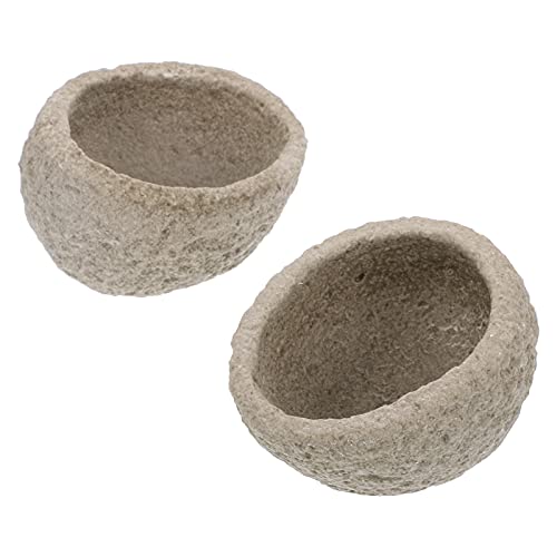 MINAOLULUS 2stücke Imitation Futternäpfe Für Reptilien Robuste Futter Und Wasserschalen Für Terrarien Geeignet Für Schildkröten Und Eidechsen Leicht Und Einfach Zu Reinigen von MINAOLULUS
