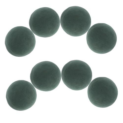MINAOLULUS 8 Stück Simulations Kugel nass Block Schaumkugeln basteln Anordnung Strauß Steckschaumkugel Steckschaumsteine Bastelschaum für Blumen Gangblumenschaum Olive Green von MINAOLULUS