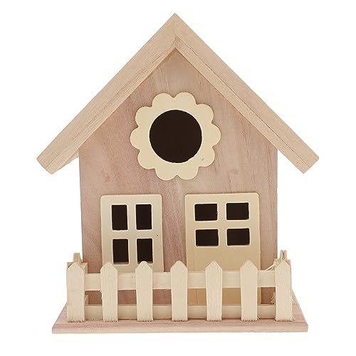 MINAOLULUS Kreatives Holz Vogelhaus Mit Doppelten Fenstern Und Breitem Eingang Für -Gestaltung Im Garten Für Kleine Vögel Wie Kanarienvögel Und Papageien von MINAOLULUS
