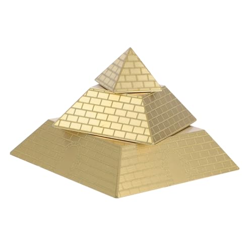 MINAOLULUS Brass Pyramide Tischdekoration Rotierende Ägyptische Pyramidenfigur Elegante Messingfigur Für Büro Zuhause Und Konferenzräume Multifunktionaler Schreibtischspielzeug Für von MINAOLULUS