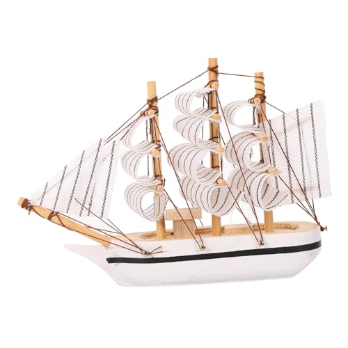 MINAOLULUS Mediteranes Holz-segelboot Modell Nautische Tischdeko Robuste Deko Für Kuchen Und Badezimmer Charmante Atmosphäre Für Ihr Zuhause von MINAOLULUS