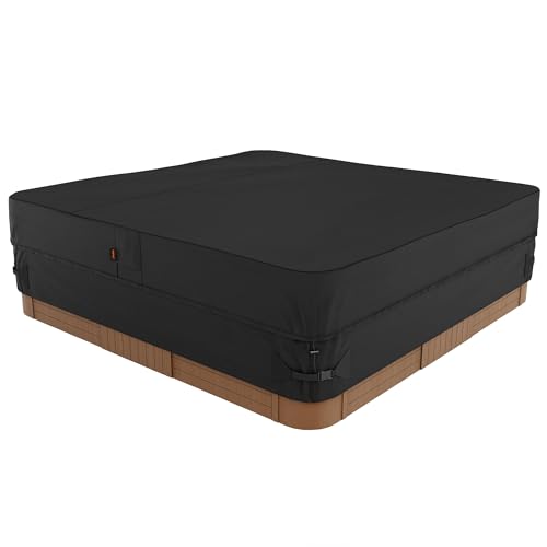 MINC Whirlpool-Abdeckung für den Außenbereich, 190 x 190 cm, für 76 x 76 oder 75 x 75 oder 74 x 74 quadratisch, SPA wasserdicht und wetterfest, strapazierfähig, 600D Schutzkappe von MINC