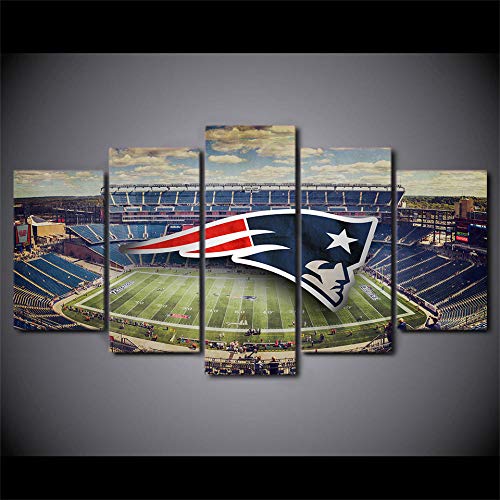 MINCOCO New England Patrioten Stadion Poster für Wohnzimmer Leinwand Malerei Wandbilder von 5 Stück Leinwand Kunst, Unframed 30X40 30X60 30X80cm von MINCOCO