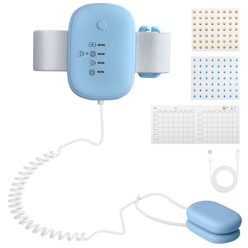 Bettnässer Alarm für Kinder und Erwachsener,klingelhose Kinder mit 3 Arbeitsmodi, USB Wiederaufladbar Töpfchenalarm kabelloser Urinalarm Pee und Vibration von MINENICE