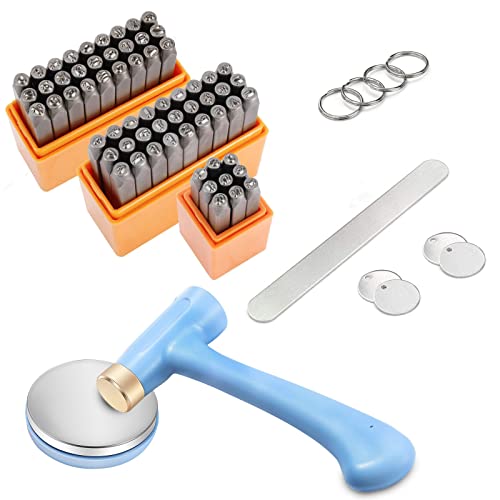MINENICE 63PCS Schlagzahlen und Schlagbuchstaben Set, Metall Stamping Hammer 3mm Kohlenstoffstahl Alphabet A-Z & a-z, Zahlen 0-9, 2 Symbolen Stempel für Metall Kunststoff Holz Leder DIY MINENICE 63PCS Schlagzahlen und Schlagbuchstaben Set, Metall Stamping Hammer 3mm Kohlenstoffstahl Alphabet A-Z & a-z, Zahlen 0-9, 2 Symbolen Stempel für Metall Kunststoff Holz Leder DIY von MINENICE