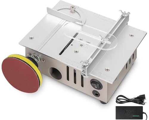 Mini Tischkreissäge,7-Gang-Netzteil Einstellbarer,Sägeblatt Höhenverstellbarer Multifunktionale Tragbare Präzisions-Tischkreissäge für DIY Mini Tischkreissäge für DIY Holzbearbeitungsprojekte von MINENICE