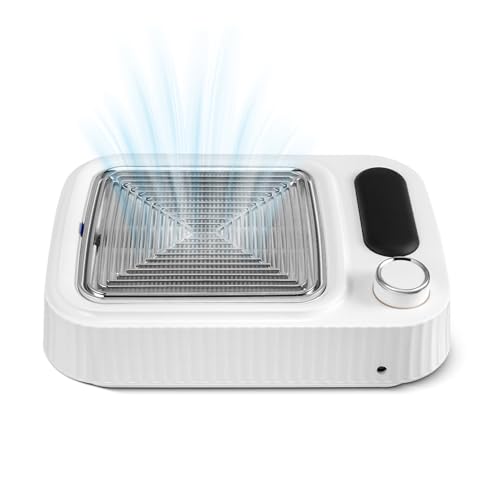 Nagelstaubabscheider Nagelstaubsauger Professionelle Staubabsaugung 80 W Nail Extractor Fan Dust Collector mit Filter für Nagelstudio Ruhiger Nagelknipserreiniger (A) von MINENICE
