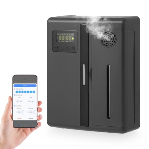 Smart Aroma Diffuser App,200ml Wasserloser Diffuser zon Ätherische Öle bis 200㎡ 30H,Smart Luftbefeuchter mit LCD-Display für Schlafzimmer Kinderzimmer und Pflanzen Smart Aroma Diffuser App,200ml Wasserloser Diffuser zon Ätherische Öle bis 200㎡ 30H,Smart Luftbefeuchter mit LCD-Display für Schlafzimmer Kinderzimmer und Pflanzen von MINENICE