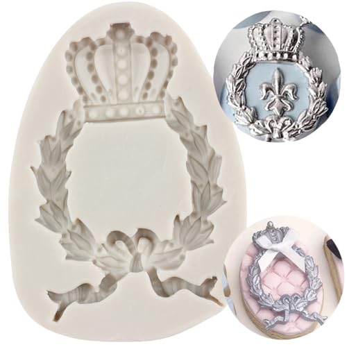 MINFEIDMS Barock Krone Silikon Fondant Formen Krone Schokolade Süßigkeiten Form für Zucker Kuchen Dekorieren Cupcake Topper Gummi Paste Polymer Clay von MINFEIDMS