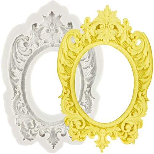 MINFEIDMS Barock Stil Bilderrahmen Silikon Fondant Formen Vintage Phtoto Rahmen Schokoladenform Barock Rahmen Form Relief Blumenformen für Kuchen Dekorieren Cupcake Topper Candy Gum Paste MINFEIDMS Barock Stil Bilderrahmen Silikon Fondant Formen Vintage Phtoto Rahmen Schokoladenform Barock Rahmen Form Relief Blumenformen für Kuchen Dekorieren Cupcake Topper Candy Gum Paste von MINFEIDMS