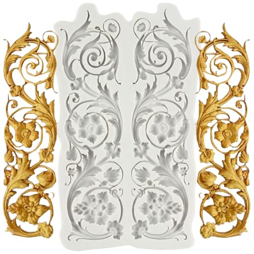 MINFEIDMS Barock Stil Curlicues Scroll Lace Fondant Silikonform Filigrane Form für Zuckerkuchen Dekorieren Cupcake Topper Gummi Paste Polymer Clay von MINFEIDMS