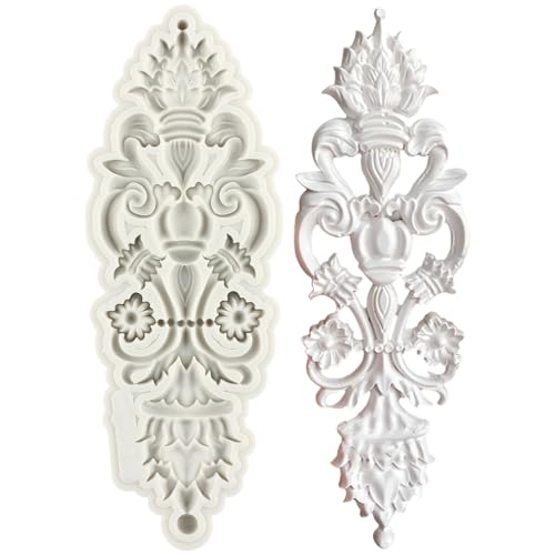 MINFEIDMS Barock Stil Curlicues Scroll Lace Silikon Fondant Formen Relief Blume Form Filigrane Form für Kuchen Dekorieren Cupcake Topper Candy Chocolate Gum Paste Polymer Clay von MINFEIDMS
