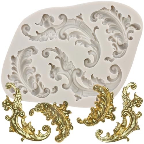 MINFEIDMS Barock Stil Silikonformen Barock Rand Fondant Form Curlicues Gummipaste Süßigkeiten Schokoladenformen Bordüre Formen für Zucker Kuchen Dekorieren Cupcake Topper Gummipaste Polymer Clay MINFEIDMS Barock Stil Silikonformen Barock Rand Fondant Form Curlicues Gummipaste Süßigkeiten Schokoladenformen Bordüre Formen für Zucker Kuchen Dekorieren Cupcake Topper Gummipaste Polymer Clay von MINFEIDMS