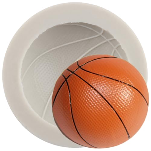 MINFEIDMS Basketball Fondant Formen Sport Thema Silikonformen Basketball Schokolade Süßigkeiten Formen für Zuckerkuchen Dekorieren Cupcake Topper Gummi Paste Polymer Clay von MINFEIDMS