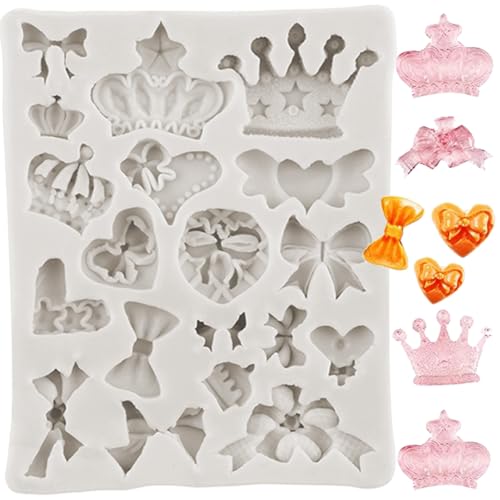 MINFEIDMS Bogen Silikon Fondant Form Krone Schokolade Süßigkeiten Formen für Kuchen Dekoration Cupcake Topper Gummi Paste Polymer Clay MINFEIDMS Bogen Silikon Fondant Form Krone Schokolade Süßigkeiten Formen für Kuchen Dekoration Cupcake Topper Gummi Paste Polymer Clay von MINFEIDMS