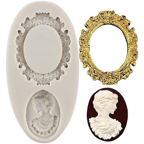 MINFEIDMS Cameo mit Bilderrahmen Silikonform Lady Avatar Fondant Formen für Kuchen Dekorieren Cupcake Topper Candy Chocolate Gum Paste Polymer Clay MINFEIDMS Cameo mit Bilderrahmen Silikonform Lady Avatar Fondant Formen für Kuchen Dekorieren Cupcake Topper Candy Chocolate Gum Paste Polymer Clay von MINFEIDMS