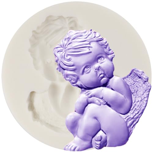 MINFEIDMS Engel Silikon Fondant Formen Engel Baby Schokolade Form für Kuchen Dekoration Cupcake Topper Zucker Handwerk Candy Gum Paste Polymer Clay von MINFEIDMS