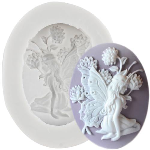 MINFEIDMS Feen Winkel Silikonform Blume Fee Fondant Form für Zuckerkuchen Dekorieren Cupcake Topper Schokolade Gummipaste Süßigkeiten Polymer Clay von MINFEIDMS