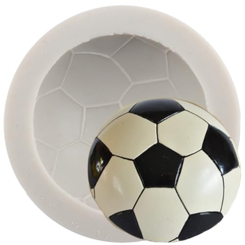 MINFEIDMS Fußball Silikonformen Backformen Ball Kuchen Fondant Formen Fußball Schokolade Süßigkeiten Formen für Zucker Kuchen Dekorieren Cupcake Topper Gummi Paste Polymer Clay von MINFEIDMS