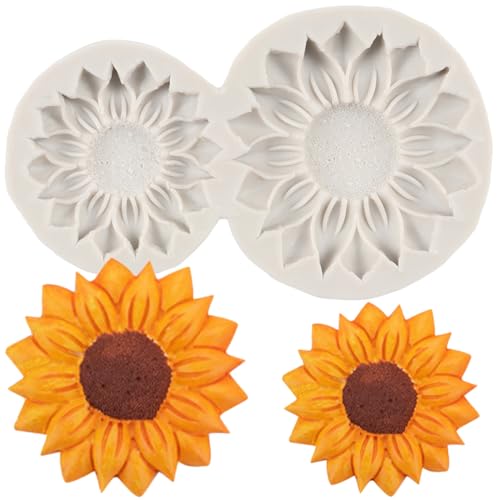 MINFEIDMS Gänseblümchen Blume Silikonform Chrysanthemen Blume Fondant Formen Blume Fondant Kuchenformen für Blumenkuchen Dekorieren Cupcake Topper Süßigkeiten Schokolade Gummipaste Polymer Clay von MINFEIDMS