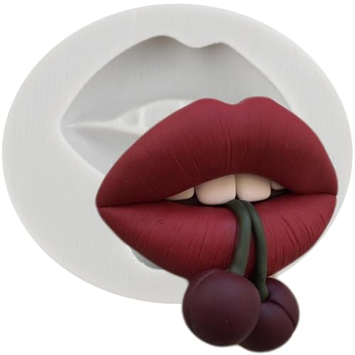MINFEIDMS Kiss Collection Fondant Süßigkeiten Silikonform Lippen Fondant Form für Zucker Kuchen Dekorieren Cupcake Topper Gummipaste Polymer Clay von MINFEIDMS