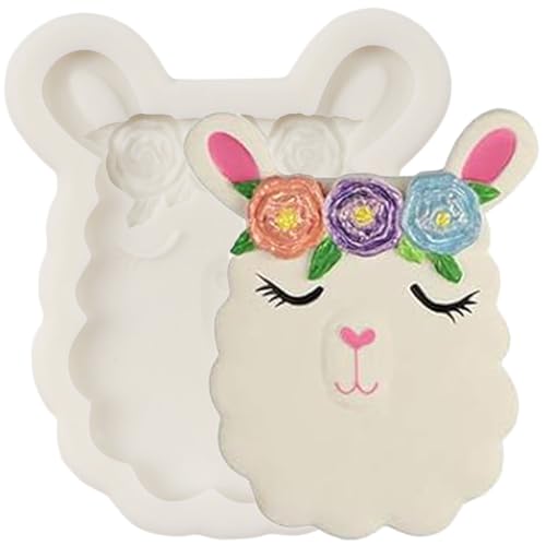 MINFEIDMS Lama Fondant Silikon Formen Alpaka Schokolade Form für Kuchen Dekoration Cupcake Topper Zuckerkraft Süßigkeiten Gummi Paste Polymer Clay von MINFEIDMS