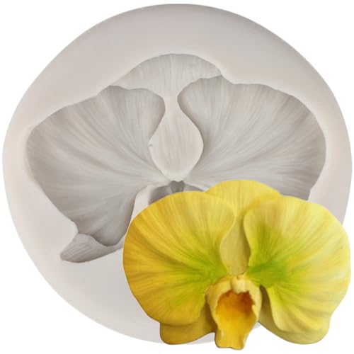 MINFEIDMS Orchidee Blume Silikon Fondant Formen Orchidee Blume Schokoladenformen für Zucker Kuchen Dekorieren Cupcake Topper Gummi Paste Candy Polymer Clay von MINFEIDMS