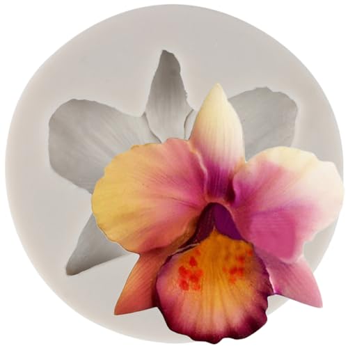 MINFEIDMS Orchidee Blume Silikonformen Orchidee Blume Fondant Formen für Zuckerkuchen Dekorieren Cupcake Topper Schokolade Gummipaste Süßigkeiten Polymer Clay von MINFEIDMS