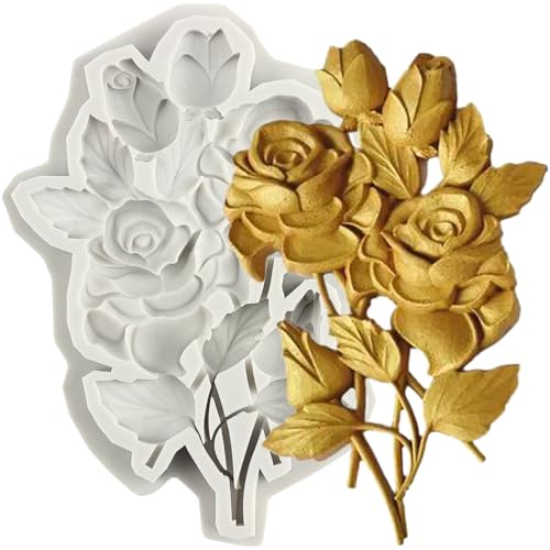 MINFEIDMS Rose Blume Silikonformen Rosenblätter Fondant Form für Zuckerkuchen Dekorieren Cupcake Topper Schokolade Gummipaste Süßigkeiten Polymer Clay MINFEIDMS Rose Blume Silikonformen Rosenblätter Fondant Form für Zuckerkuchen Dekorieren Cupcake Topper Schokolade Gummipaste Süßigkeiten Polymer Clay von MINFEIDMS