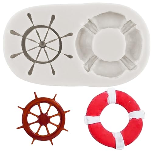 MINFEIDMS Ruder-Silikonformen, Rettungsring, Fondantform Zum Dekorieren Von Kuchen, Cupcake-Topper, Schokolade, Blütenpaste, Süßigkeiten, Polymer-Ton MINFEIDMS Ruder-Silikonformen, Rettungsring, Fondantform Zum Dekorieren Von Kuchen, Cupcake-Topper, Schokolade, Blütenpaste, Süßigkeiten, Polymer-Ton von MINFEIDMS