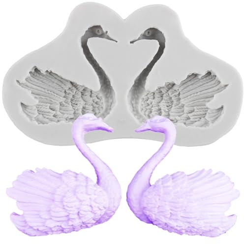 MINFEIDMS Schwan Silikon Fondant Formen Schwan Schokolade Süßigkeiten Form für Kuchen Dekoration Cupcake Topper Gum Paste Polymer Clay MINFEIDMS Schwan Silikon Fondant Formen Schwan Schokolade Süßigkeiten Form für Kuchen Dekoration Cupcake Topper Gum Paste Polymer Clay von MINFEIDMS