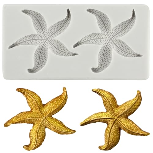 MINFEIDMS Seestern Silikonformen Fondant Schokolade Süßigkeiten Form für Marine Thema Kuchen Dekoration Cupcake Topper Süßigkeiten Desserts Gum Paste Polymer Clay MINFEIDMS Seestern Silikonformen Fondant Schokolade Süßigkeiten Form für Marine Thema Kuchen Dekoration Cupcake Topper Süßigkeiten Desserts Gum Paste Polymer Clay von MINFEIDMS