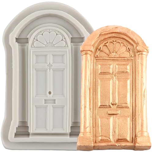 MINFEIDMS Silikon-Fondantformen Mit Fenster Und Tür Zum Dekorieren Von Kuchen Cupcake-Toppern Schokolade Blütenpaste Süßigkeiten Polymer-Ton von MINFEIDMS