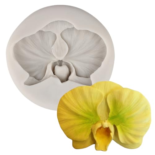 MINFEIDMS Silikonform für Orchidee, Schokolade, Fondant, zum Dekorieren von Kuchen, Cupcake-Aufsätzen, Süßigkeiten, Schokolade, Gummipaste, Polymer-Ton, 1 Stück von MINFEIDMS