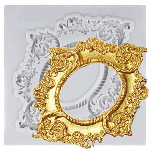 MINFEIDMS Silikonformen Für Fotorahmen Im Barockstil Bilderrahmen Fondantformen Vintage-Spiegelrahmen Pralinenform Zum Dekorieren Von Kuchen Cupcake-Topper Blütenpaste Polymer-Ton MINFEIDMS Silikonformen Für Fotorahmen Im Barockstil Bilderrahmen Fondantformen Vintage-Spiegelrahmen Pralinenform Zum Dekorieren Von Kuchen Cupcake-Topper Blütenpaste Polymer-Ton von MINFEIDMS