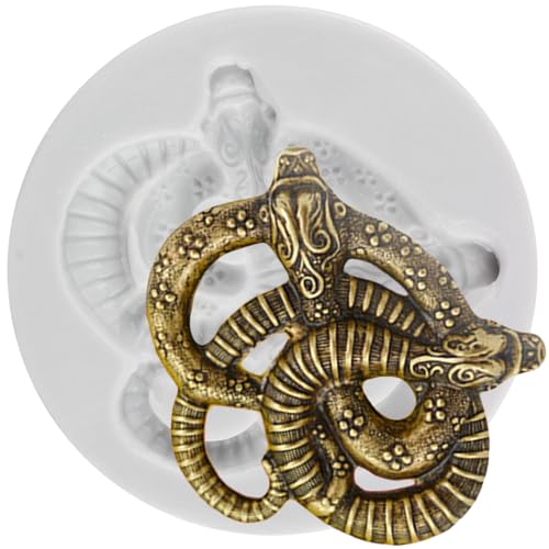 MINFEIDMS Snake Silikon Fondant Formen Schlange Schokolade Backform Reptilien Tier Form für Sugarcraft Kuchen Dekorieren Cupcake Topper Gummi Paste Candy Polymer Clay von MINFEIDMS