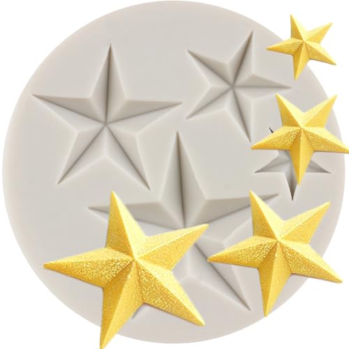 MINFEIDMS Star Silikon Fondant Form Backform Schokolade Süßigkeiten Formen für Kuchen Dekorieren Cupcake Topper Gummi Paste Polymer Clay MINFEIDMS Star Silikon Fondant Form Backform Schokolade Süßigkeiten Formen für Kuchen Dekorieren Cupcake Topper Gummi Paste Polymer Clay von MINFEIDMS