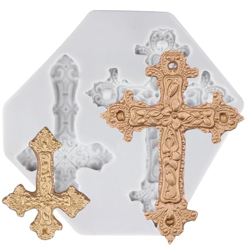 MINFEIDMS Taufkreuz-Fondantformen Silikonformen für Kuchendekoration Cupcake-Topper Schokolade Bonbons Zucker Blütenpaste und Polymer Clay MINFEIDMS Taufkreuz-Fondantformen Silikonformen für Kuchendekoration Cupcake-Topper Schokolade Bonbons Zucker Blütenpaste und Polymer Clay von MINFEIDMS