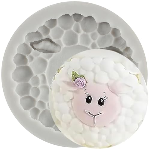 MINFEIDMS Tier-Silikonform Schaf Fondant Formen Schaf Ziege Süßigkeiten Formen für Zucker Kuchen Dekorieren Cupcake Topper Schokolade Gummipaste Polymer Clay von MINFEIDMS
