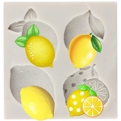MINFEIDMS Zitrone Fondant Formen Sommer Obst Zitrone Silikon Süßigkeiten Schokolade Form für Zucker Kuchen Dekorieren Cupcake Topper Gummi Paste Polymer Clay von MINFEIDMS