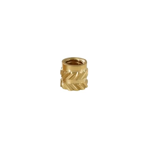 MINGD Mellow Brass Hot Melt Inset Nuts Heizform Kupfergewinde 3D-Drucker SL-Typ Double Twill Rändel-Einspritz-Messingmutter (Color : 1PCS, Size : M3) von MINGD