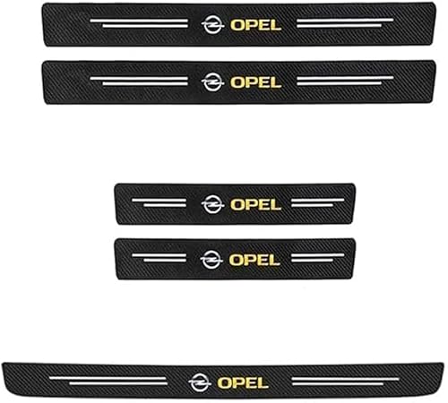 MINGFU 5 Stück Carbon Fiber Einstiegsleisten für Opel Vivaro C Combi L 2019-,Türschweller Schutzfolie Einstiegsleisten Aufkleber Kantenschutz von MINGFU