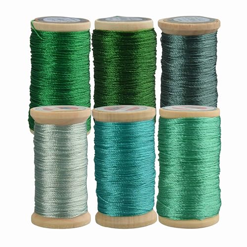 MINGGUXIUYI Helles 3-strängiges Eisseide-Quastengarn, robust und nicht verblassend, gewebtes Garn (01–16) (9) von MINGGUXIUYI