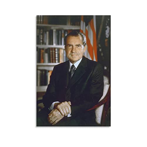 Poster auf Leinwand, Motiv: Präsidenten der Vereinigten Staaten, Richard Nixon, 30 x 45 cm von MINGMAO