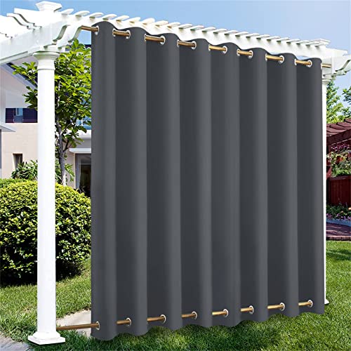MINGPINHUIUS Outdoor Vorhang Wasserdicht mit Ösen (Oben und unten) – Garten Pavillon Terrasse Winddicht Verdunkelung Wärmeisoliert Sichtschutz Outdoor Vorhänge von MINGPINHUIUS