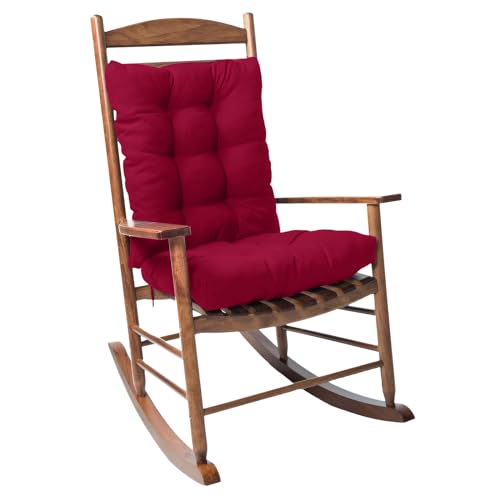 MINGPINHUIUS Schaukelstuhl Auflage, Gartenstuhlauflagen, Sitzaufllage für Gartenstuhl, Hochlehner Auflagen, Rattansessel, Gartenmöbel-Kissen Perfekt für Schaukelstühle & Gartenstühle (Weinrot) von MINGPINHUIUS