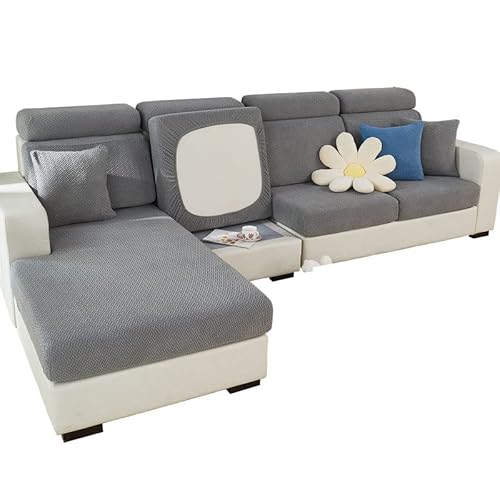 MINGPINHUIUS Sofa Sitzkissenbezug Stretch Sofabezug, Universal Elastisch Sofa Seat Cover, rutschfest Sofa Überzug Schonbezug für Sofakissen L-Förmig Chaiselongue Möbelschutz von MINGPINHUIUS